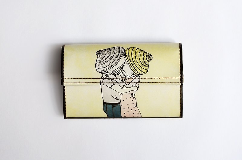 1983ER small parcel - the fish were two comic illustrations of clam kiss .... - กระเป๋าสตางค์ - กระดาษ หลากหลายสี