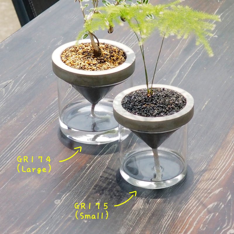 Greenology 水泥自動吸水花器 (小) - 蚊香/防蚊用品 - 水泥 灰色