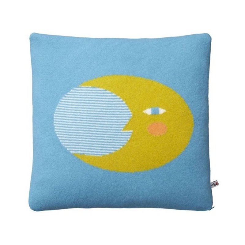 Moon Pure Wool Throw Pillow | Donna Wilson - Pillows & Cushions - Wool Blue