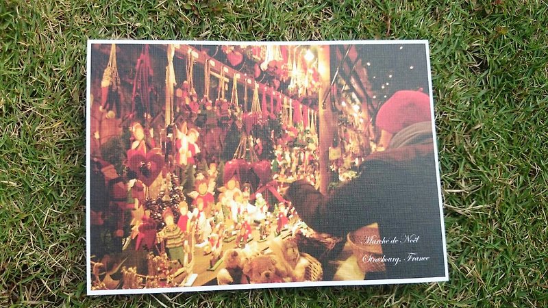 European small day postcard Christmas market 1 - การ์ด/โปสการ์ด - กระดาษ หลากหลายสี