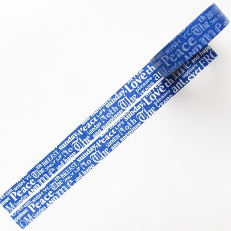 Aimez le style 和紙膠帶 (01375 英文字型-海軍藍) - Washi Tape - Paper 