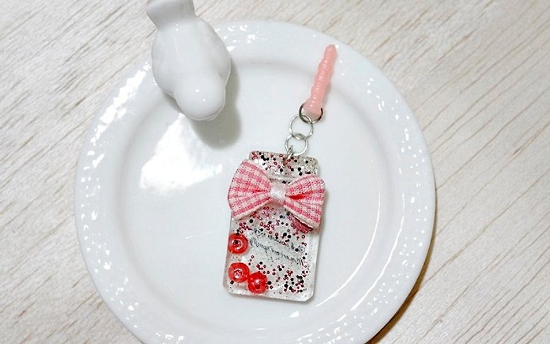 <Pink Perfume Bottle>-Headphone Plug Series-Graduation Gift - หูฟัง - เรซิน สึชมพู