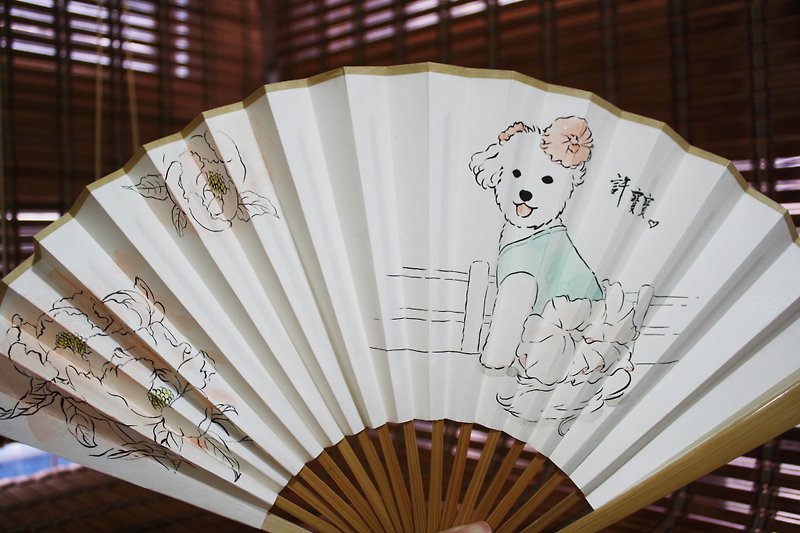 Customized hand-painted baby folding fan - Other - Paper 