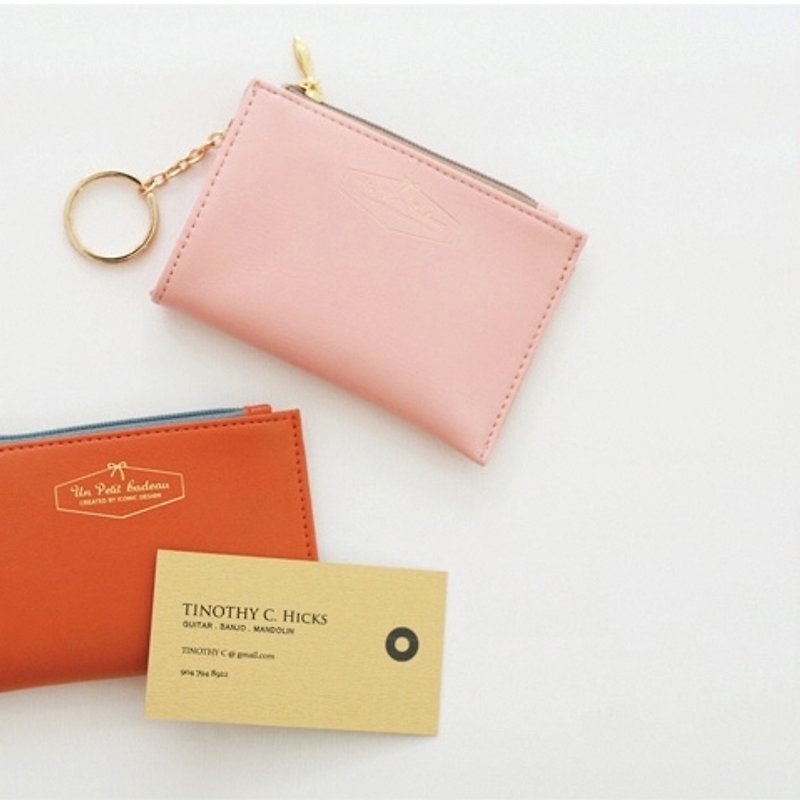 Dessin x Iconic- good time V1- key purse baby powder, ICO96933 - Keychains - Genuine Leather Pink
