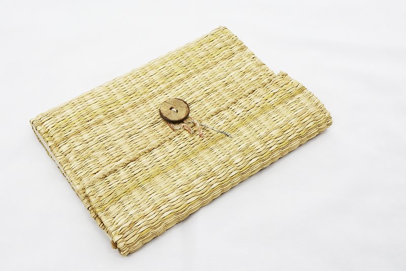 Natural plant grass and hemp straw notebook _ fair trade volumes - Notebooks & Journals - Other Materials White