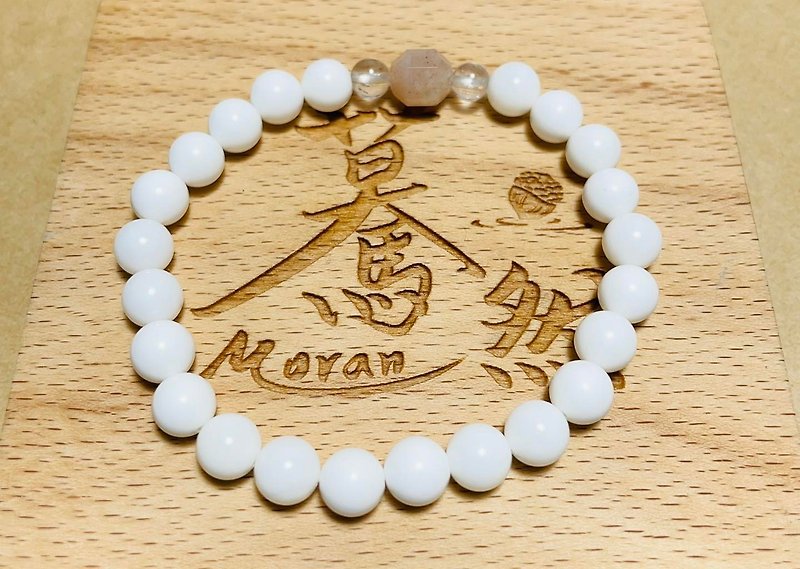 Suran (Bracelet Series) Tridacna (6mm): Pure - Bracelets - Shell White