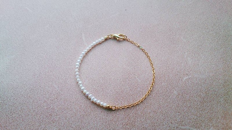 / About sold / #Copious natural stone series - Mini pearl bracelet - Bracelets - Other Metals 