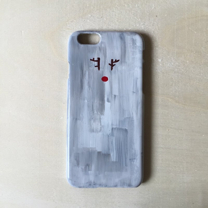 Christmas Rudolph hand-painted mobile phone case IPHONE: HTC: SONY: SAMSUNG: ASUS: OPPO - Phone Cases - Pigment Gray
