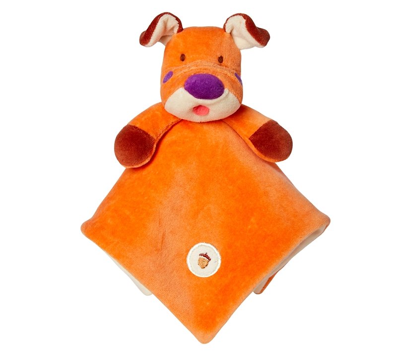 American MyNatural Lovie Blankie Natural Cotton Comforting Towel-Orange Puppy - Kids' Toys - Cotton & Hemp Orange