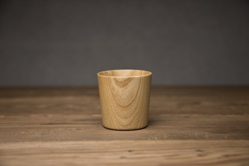 Takahashi craft handmade wood clear glass S size KAMI Shot Glass S - Mugs - Wood Brown
