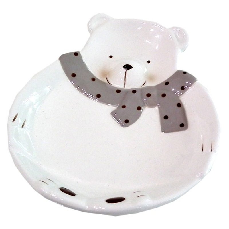 [] Fat bear BEAR BOY ceramic salad bowl -L - จานเล็ก - เครื่องลายคราม 