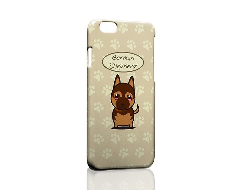 Q版德國牧羊犬訂製 Samsung iPhone 手機殼 Cute Dog phone case Grey Hard Shell Gift DYI - Phone Cases - Plastic Multicolor