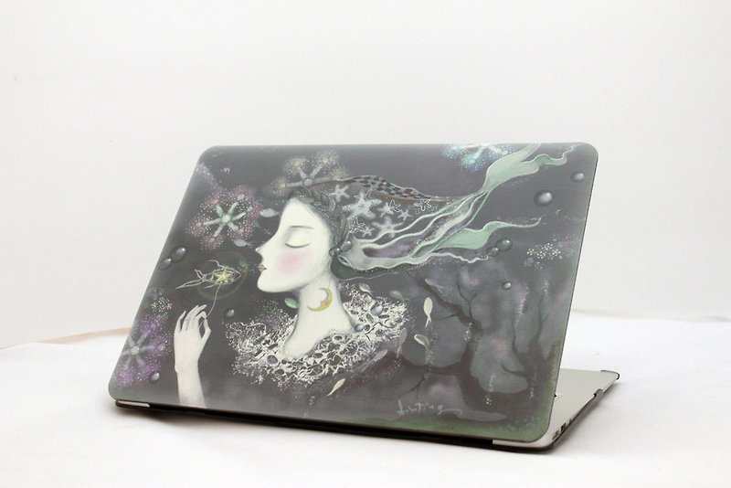 Listen Love Series - a soft spot -tinting Lin Wenting "Macbook Pro 15.4-inch special" Crystal Case - เคสแท็บเล็ต - พลาสติก สีเทา