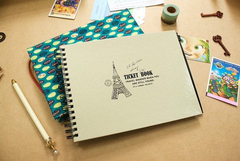 旅行風景 - （ジッパー袋付き）この手のチケットブックを設定します - ノート・手帳 - その他の素材 多色