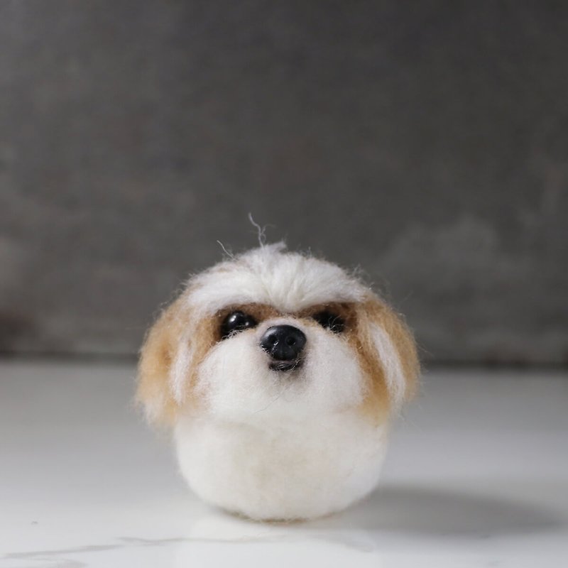 Wool felt Xi Shi long hair pill [feiwa 霏 hand made] pet doll (welcome to order your dog) - Stuffed Dolls & Figurines - Wool Multicolor