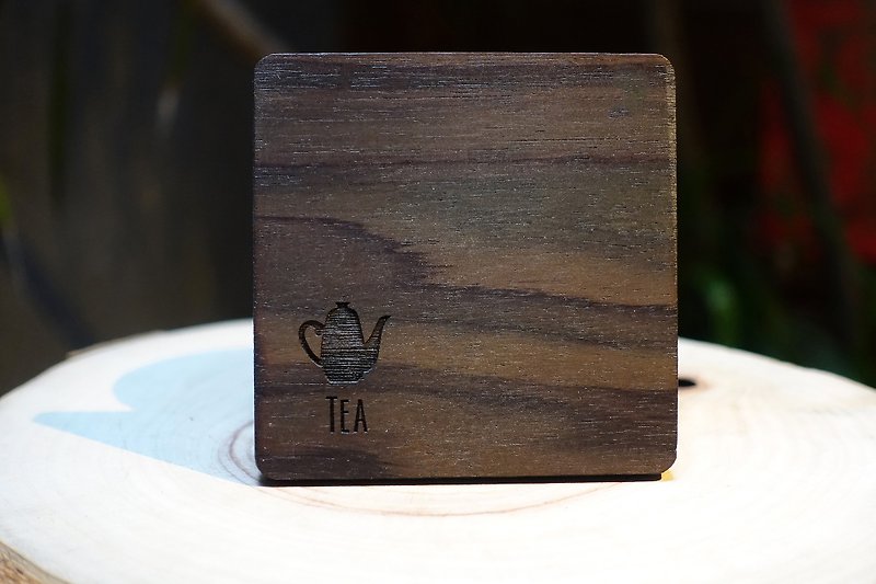 [Design] eyeDesign saw a glass mat - "TEA" - Coasters - Wood 