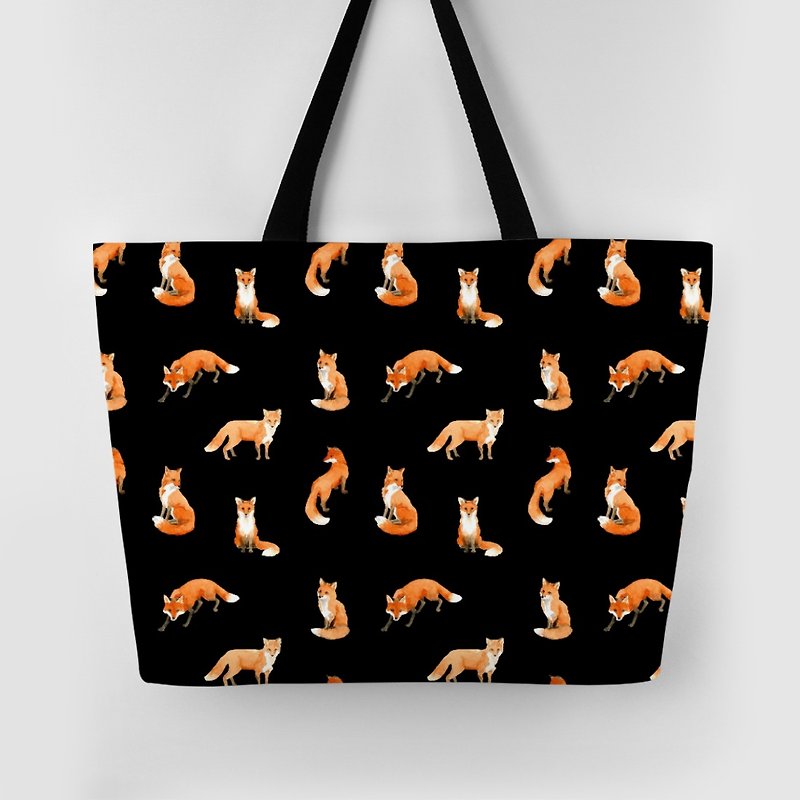 Fox Shoulder Bag - กระเป๋าแมสเซนเจอร์ - วัสดุอื่นๆ สีดำ