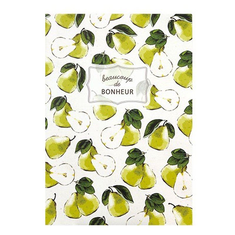 Japan [LABCLIP] Fruite series A5 note notebook / pear - สมุดบันทึก/สมุดปฏิทิน - กระดาษ สีเขียว