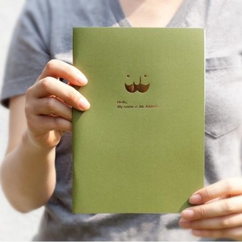 Dessin x Jstory-Mr.Babba條紋筆記本V.2-橄欖綠,JST15829 - ノート・手帳 - 紙 グリーン