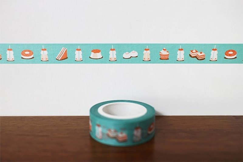 Maotu-paper tape (afternoon tea suitable for all ages) - Washi Tape - Paper Green
