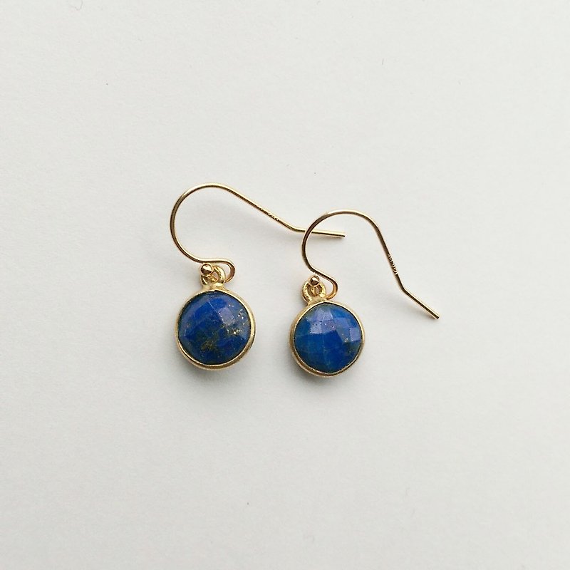 Simple lapis earrings - Earrings & Clip-ons - Gemstone 