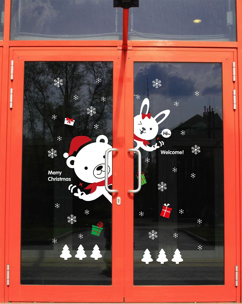 ★ ★ situational creative Seamless wall stickers Christmas come # DLX0823C - Stickers - Paper White