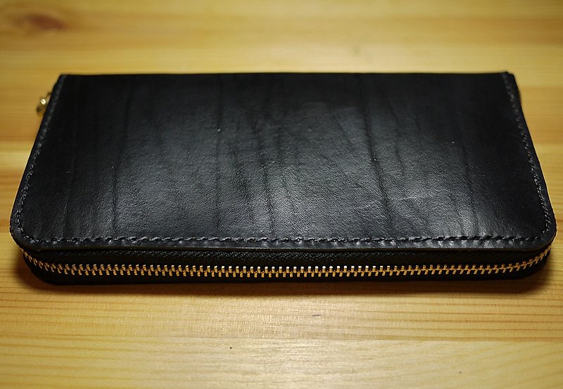 Kojima Handmade Zip Around Wallet Leather Zip Around Wallet - Wallets - Genuine Leather Black
