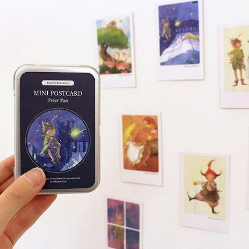 Dessin x Indigo- tin mini postcard set (40 in) - Peter Pan, IDG01858 - การ์ด/โปสการ์ด - กระดาษ หลากหลายสี