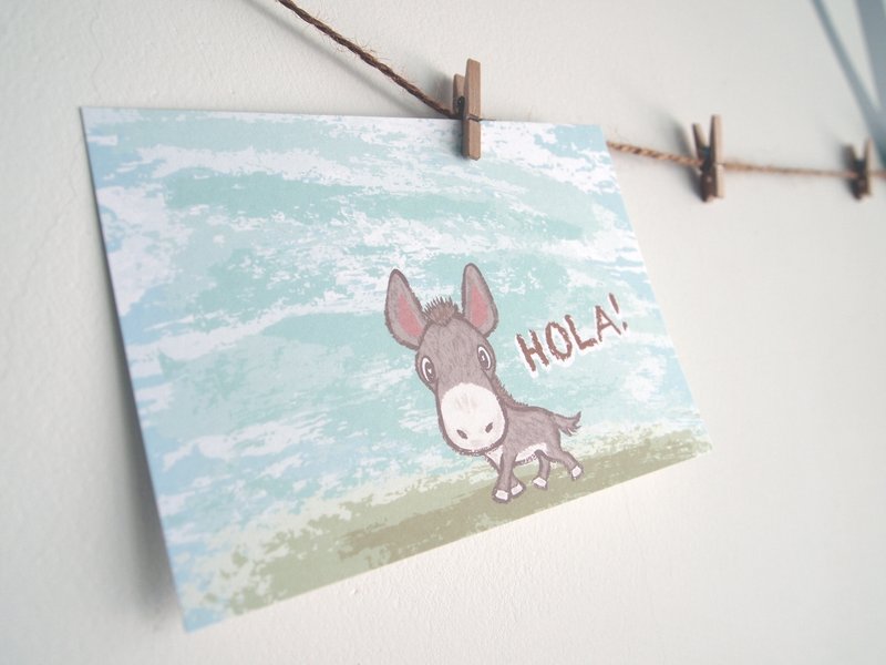 明信片- Hola! 小毛驢 - 卡片/明信片 - 紙 
