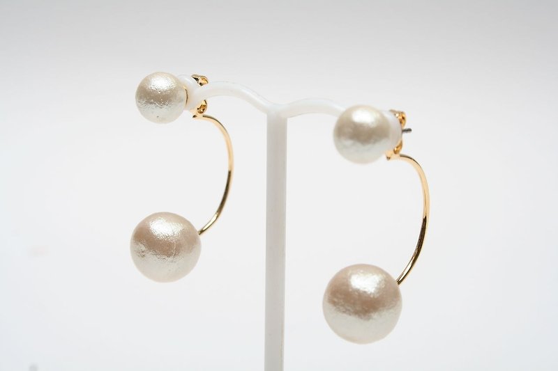 [JewCas] Cotton Pierced earrings / JC2096 - Earrings & Clip-ons - Other Metals Gold