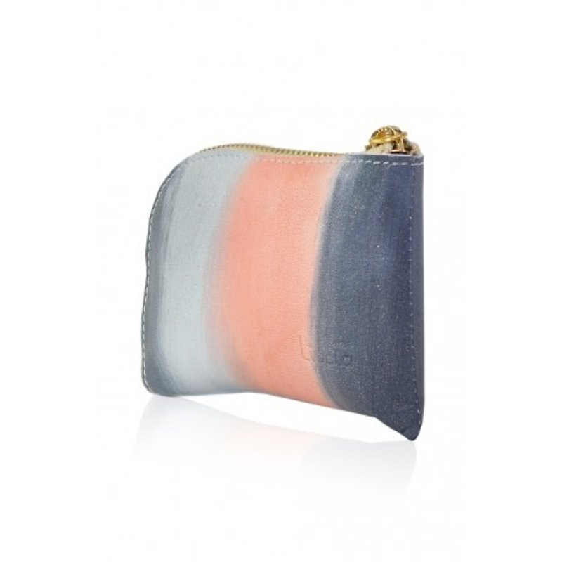 ISABELLA POUCHETTE HAND-PAINTED LEATHER (SILVERY PEACH)