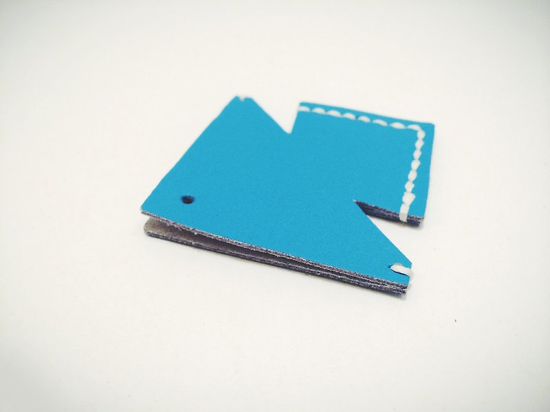 Zemoneni leather bookmark - Bookmarks - Genuine Leather Blue