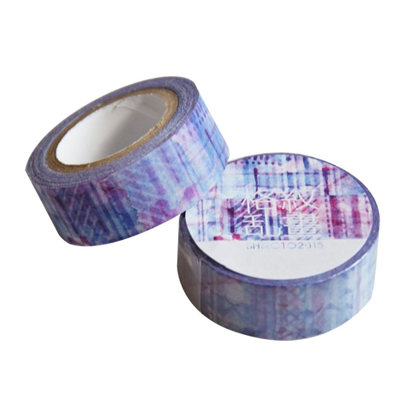 Check graffito (Purple) - Paper tape - Washi Tape - Paper Purple