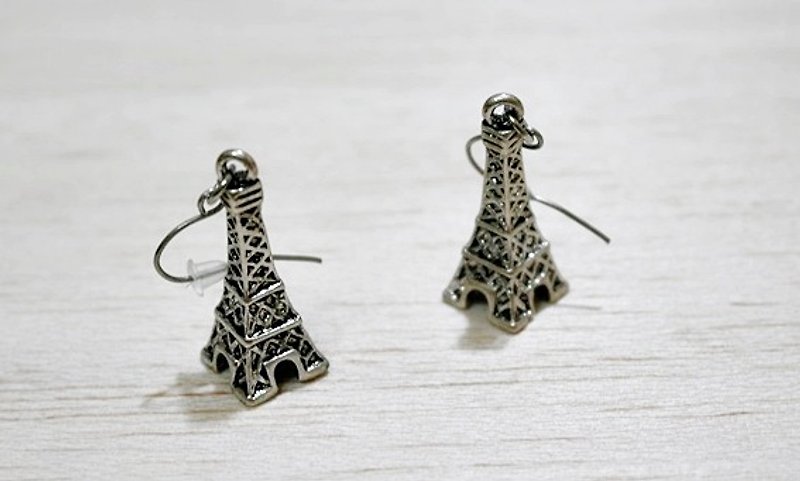 Alloy <Three-dimensional ToWeR> _Hook earrings - Earrings & Clip-ons - Other Metals Gray