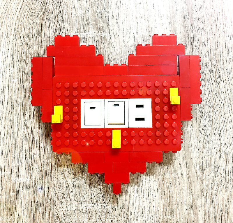 Building Block Storage Love Modeling Combination Bag Compatible with LEGO LEGO Cute Gifts - Storage - Plastic Red