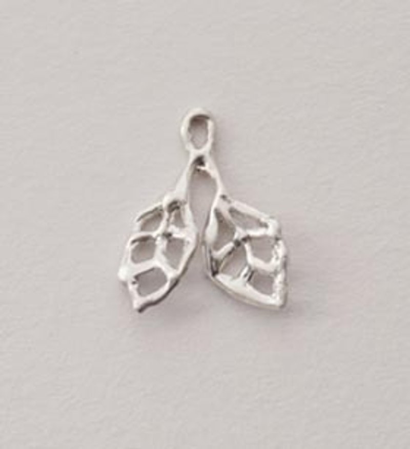 Plant cotyledons handmade sterling silver necklace - Necklaces - Sterling Silver Silver
