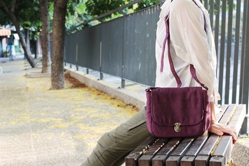 Chez。Le Retro S - Purple - กระเป๋าแมสเซนเจอร์ - วัสดุอื่นๆ สีม่วง