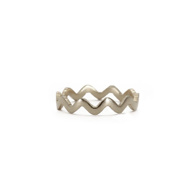 Skinny wave ring_Villa stack ring - แหวนทั่วไป - โลหะ สีเงิน
