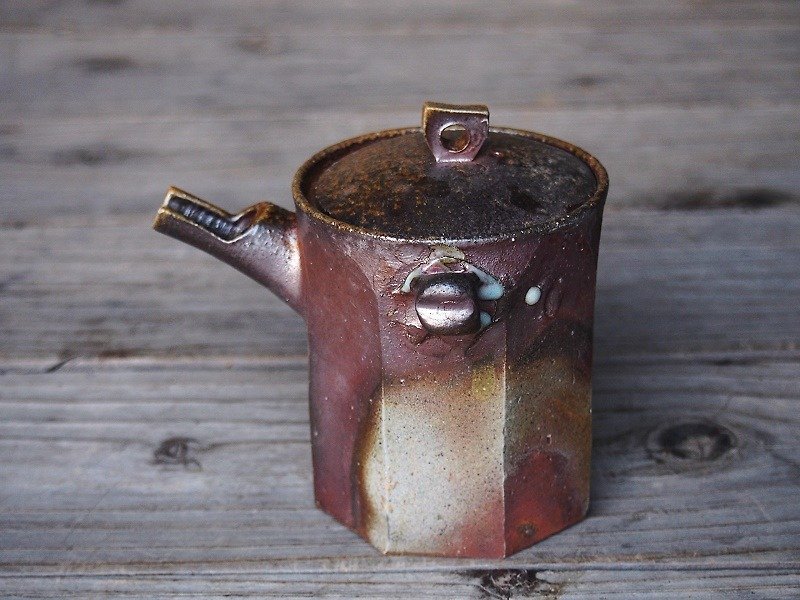 日本岡山備前 陶器 酒器  i-008 - 花瓶/花器 - 其他材質 咖啡色