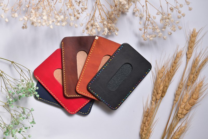 [Mini5] Hand-stitched business card holder - Card Holders & Cases - Genuine Leather 