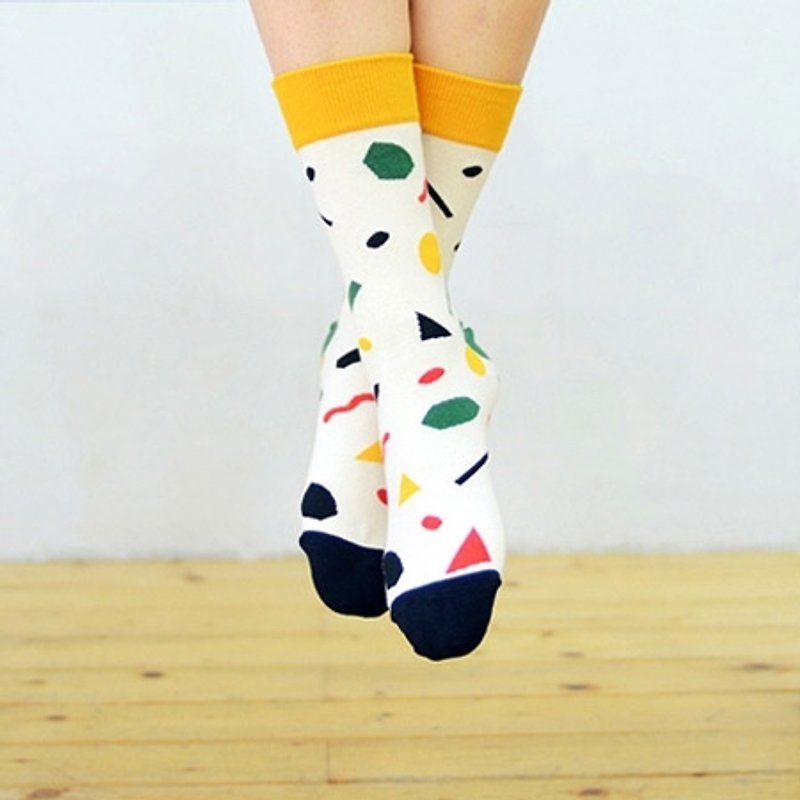 Dessin x Jamstudio openroom playful socks socks -combination, JSD76113 - ถุงเท้า - ผ้าฝ้าย/ผ้าลินิน หลากหลายสี