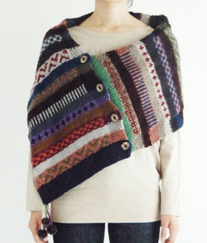 Earth tree fair trade- new autumn and winter "shawl Series" - colorful woolen shawl cape (popular item No.1) - ผ้าพันคอ - วัสดุอื่นๆ 