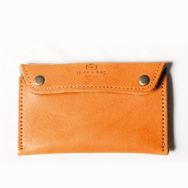 classic leather card purse DG12 - กระเป๋าสตางค์ - หนังแท้ สีนำ้ตาล
