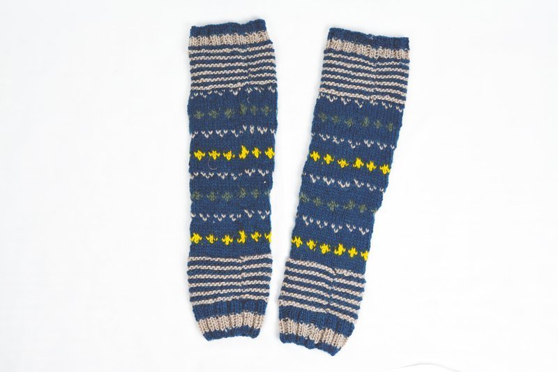 Hand-woven wool leg sets _ blue _ fair trade - Other - Other Materials Blue