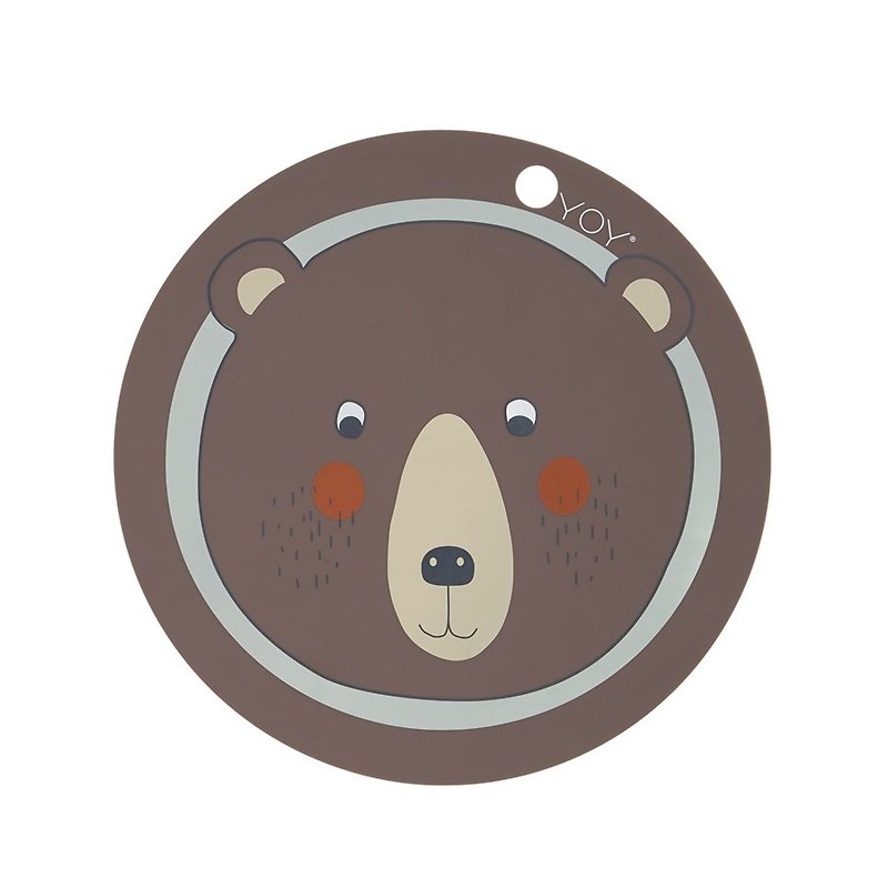Bear Silicone Placemat | OYOY - Place Mats & Dining Décor - Silicone Brown