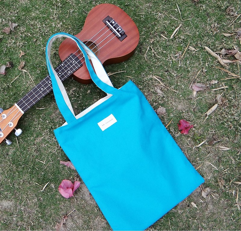 Summer tote bag - กระเป๋าถือ - วัสดุอื่นๆ สีน้ำเงิน