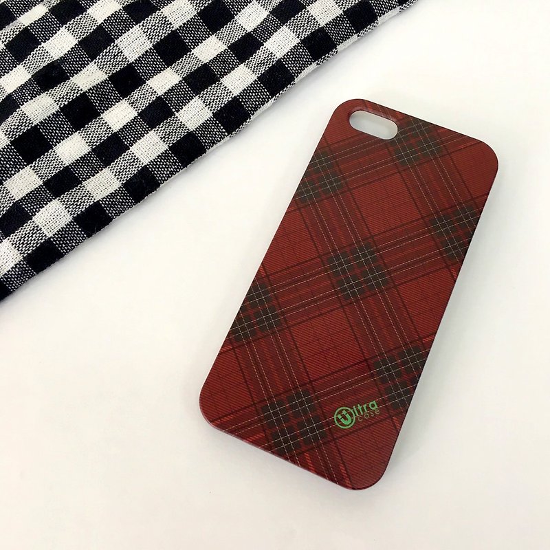Grid Red Print Soft / Hard Case for iPhone X,  iPhone 8,  iPhone 8 Plus,  iPhone 7 case, iPhone 7 Plus case, iPhone 6/6S, iPhone 6/6S Plus, Samsung Galaxy Note 7 case, Note 5 case, S7 Edge case, S7 case - เคส/ซองมือถือ - พลาสติก สีแดง