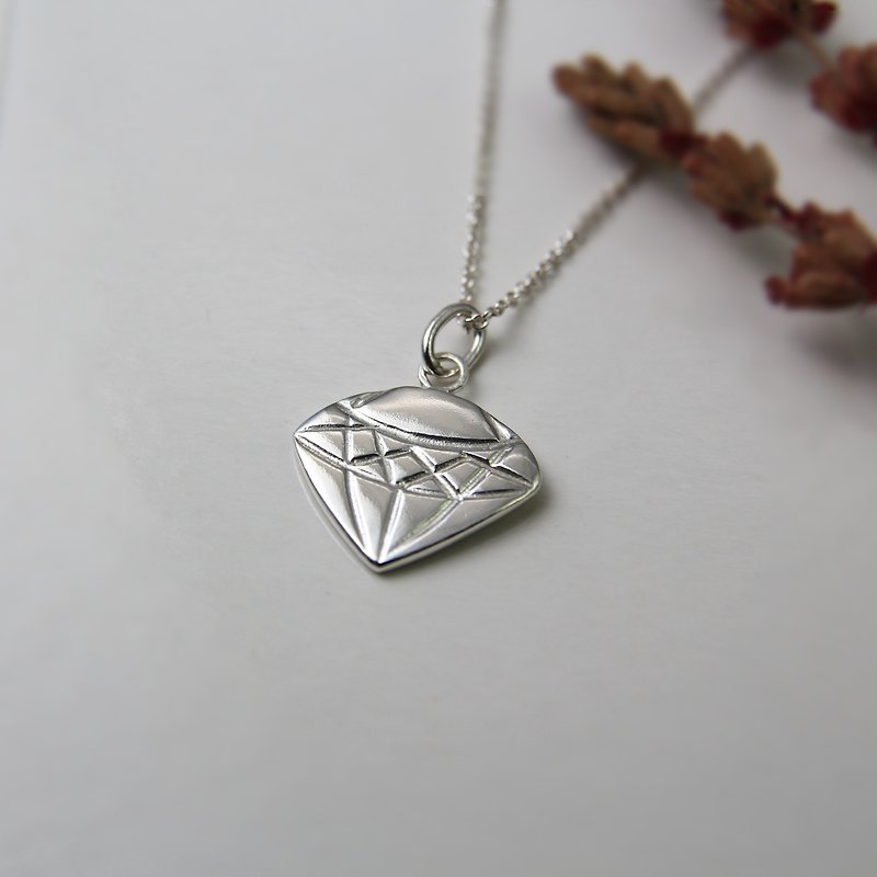 Sterling Silver Necklace / Diamond - Necklaces - Sterling Silver Silver