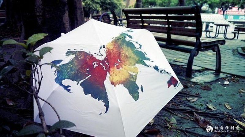 Colorful butterfly umbrella - Umbrellas & Rain Gear - Waterproof Material White