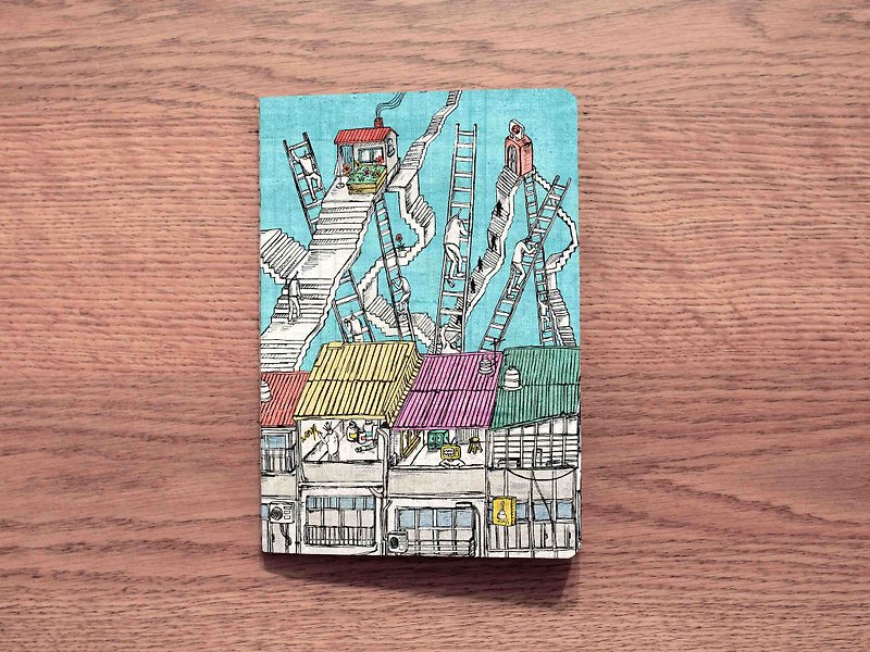 【Stitched notebook】-Life ‧ Path ‧ Cityscape- Act5 - สมุดบันทึก/สมุดปฏิทิน - กระดาษ สีม่วง